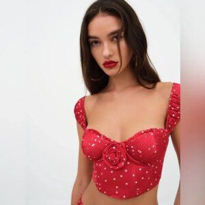 For Love & Lemons Eleanor Crop Top